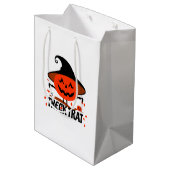 Treck Trat Pumpkin Lächeln Mittlere Geschenktüte (Rückseite Schrägansicht)