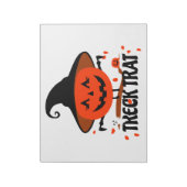 Treck Trat Pumpkin Lächeln Notizblock (Rotiert)