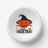 Treck Trat Pumpkin Lächeln Pappteller (Vorderseite)