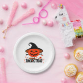 Treck Trat Pumpkin Lächeln Pappteller (Party)