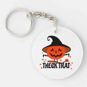 Treck Trat Pumpkin Lächeln Schlüsselanhänger