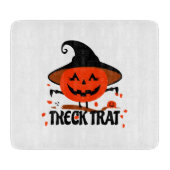 Treck Trat Pumpkin Lächeln Schneidebrett (Vorderseite)