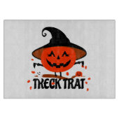 Treck Trat Pumpkin Lächeln Schneidebrett (Vorderseite)