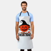 Treck Trat Pumpkin Lächeln Schürze (Getragen)