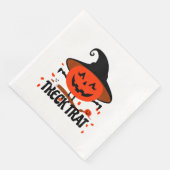 Treck Trat Pumpkin Lächeln Serviette (Ecke)