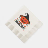 Treck Trat Pumpkin Lächeln Serviette (Ecke)