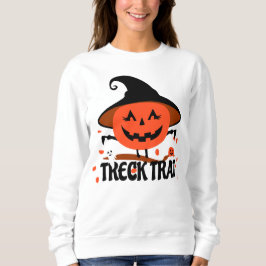 Treck Trat Pumpkin Lächeln Sweatshirt