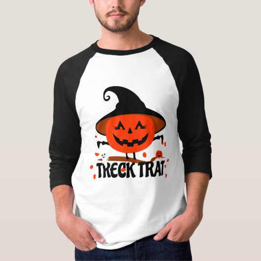 Treck Trat Pumpkin Lächeln T-Shirt (Vorderseite)
