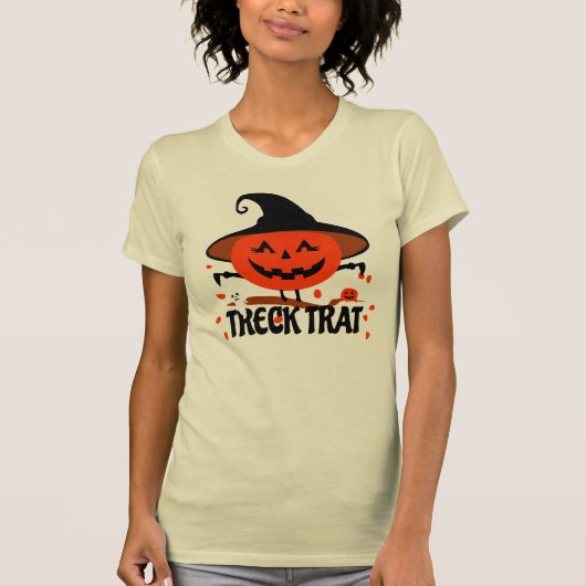 Treck Trat Pumpkin Lächeln T-Shirt (Vorderseite)