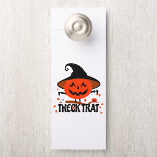 Treck Trat Pumpkin Lächeln Türanhänger