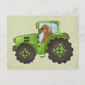 Trecker mit Hund Postkarte (Vorderseite)