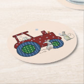 Trecker nähen  runder pappuntersetzer (Angewinkelt)