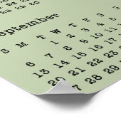 Tree 2026 One Page Calendar Poster lesen (Ecke)