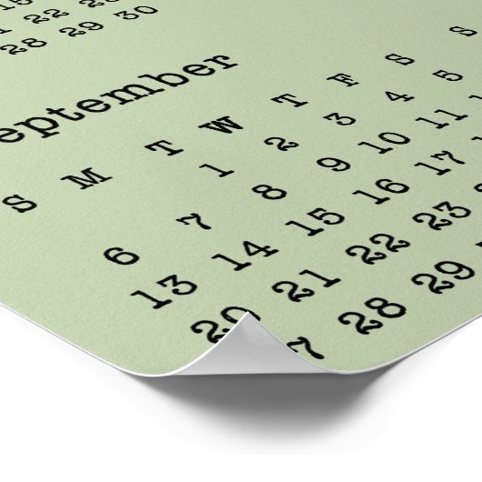 Tree 2026 One Page Calendar Poster lesen (Ecke)