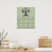 Tree 2026 One Page Calendar Poster lesen (Küche)