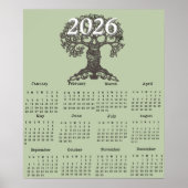 Tree 2026 One Page Calendar Poster lesen (Vorne)