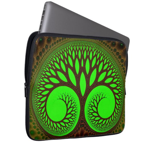 Tree 2 Fraktal Abstrakte Kunst Laptopschutzhülle (Vorne Rechts)