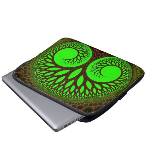 Tree 2 Fraktal Abstrakte Kunst Laptopschutzhülle (Vorne Knopf)