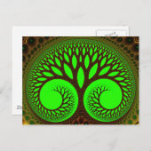 Tree 2 Fraktal Art Postkarte (Vorne/Hinten)