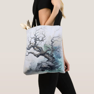 Tree Abstrakt Blue Tasche