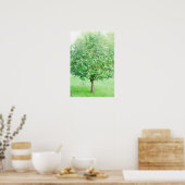 Tree Abstrakte Aquarellfarbe Impressionistische Ma Poster (Küche)