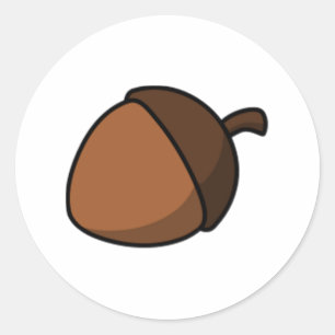 Tree Acorn Runder Aufkleber