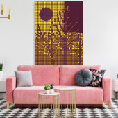 Tree and Moon Colorful Disco Leinwand (Insitu (Wohnzimmer))