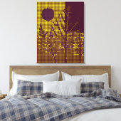 Tree and Moon Colorful Disco Leinwand (Insitu (Schlafzimmer))