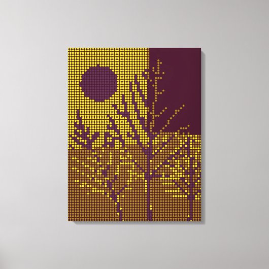 Tree and Moon Colorful Disco Leinwand (Vorderseite)