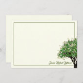 Tree and Star von David Bar Mitzvah Vielen Dank Mitteilungskarte (Vorne/Hinten)