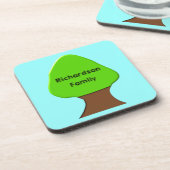 Tree Anpassbare Genealogy Cork Untersetzer (Linke Seite)