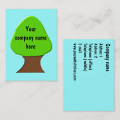 Tree Anpassbare Visitenkarte (Vorne/Hinten)