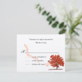 Tree-Antwortkarten fallen RSVP Karte (Stehend Vorderseite)
