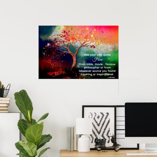 *~* Tree AP81 Artistic Ethereal Calming DIY Zitat Poster (Heimbüro)