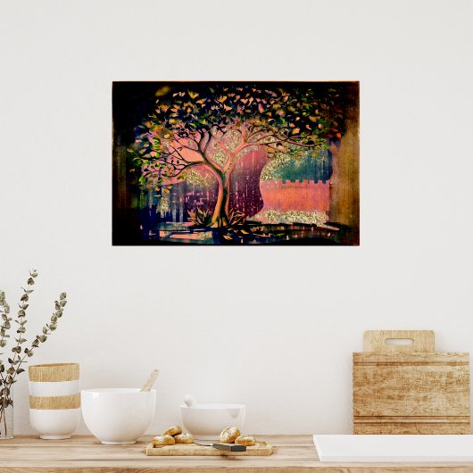*~* Tree AP81 Moderne künstlerische Ätherische Ori Poster (Küche)