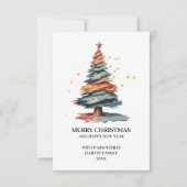 Tree Art Frohe Weihnachten Dankeskarte (Vorderseite)