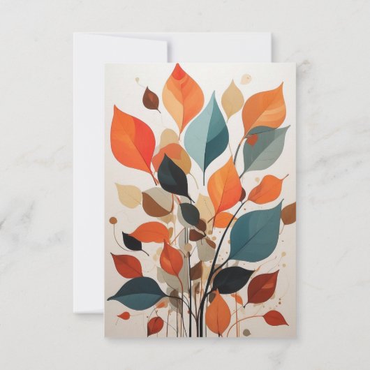 Tree Art Frohe Weihnachten Dankeskarte (Rückseite)