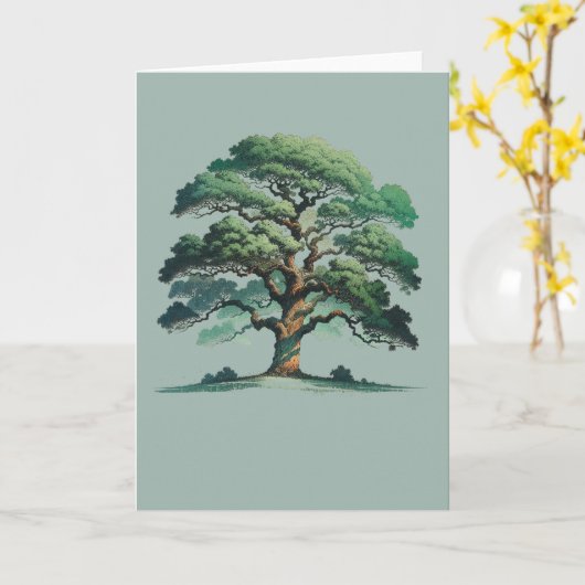 Tree Art Karte (Gelbe Blume)