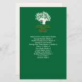 Tree Bar Mitzvah Wedding 8,5" x 5,5" Programm Briefpapier (Vorne/Hinten)