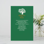 Tree Bar Mitzvah Wedding 8,5" x 5,5" Programm Briefpapier (Stehend Vorderseite)