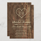 Tree Bark Bridal Dusche Einladungen (Vorne/Hinten)