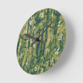 Tree bark camouflage pattern runde wanduhr (Winkel)