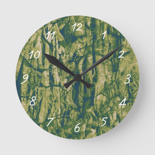 Tree bark camouflage pattern runde wanduhr (Vorderseite)