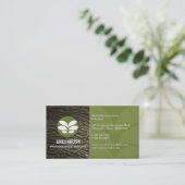 Tree Bark Environmental Business Card Visitenkarte (Stehend Vorderseite)