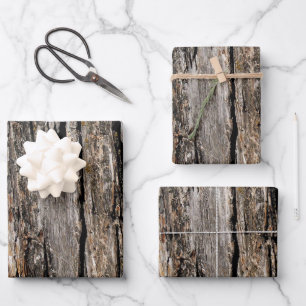 Tree Bark Geschenkpapier Set