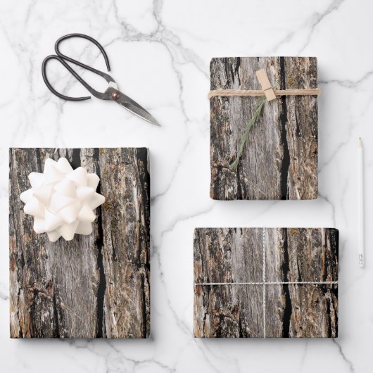 Tree Bark Geschenkpapier Set (Vorderseite)