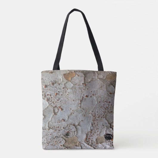 Tree Bark Gray Brown Rustic Wilderness Nature Tasche (Rückseite)