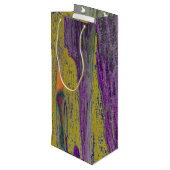 Tree bark II Gift Bag Geschenktüte Für Weinflaschen (Rückseite Schrägansicht)