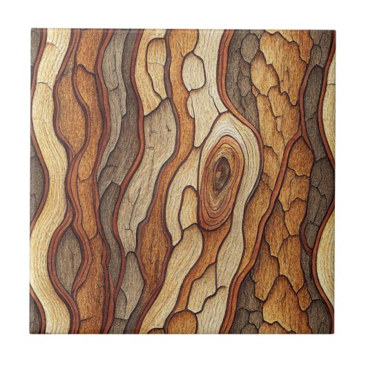 Tree Bark Keramik Tile Fliese (Vorderseite)