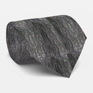 Tree Bark Print Necktie Krawatte